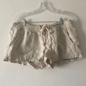 Roxy cream linen shorts